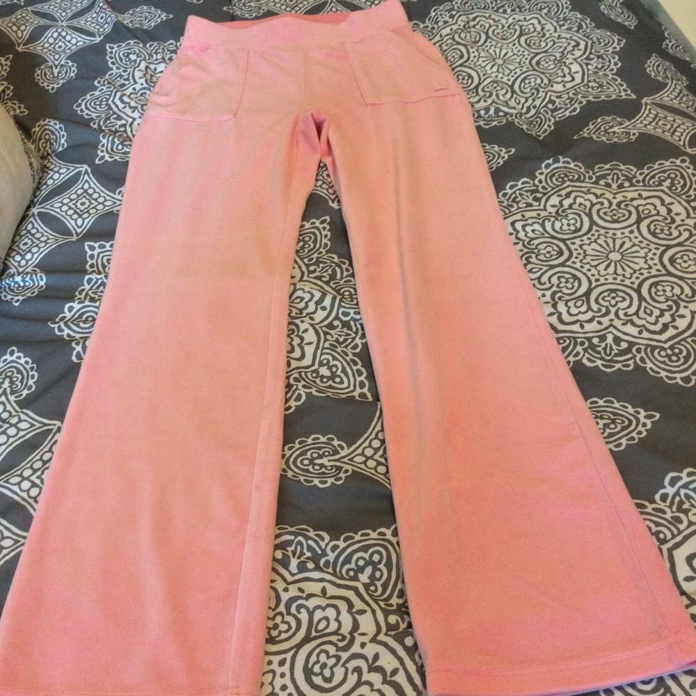 Juicy Couture pink velour track pants